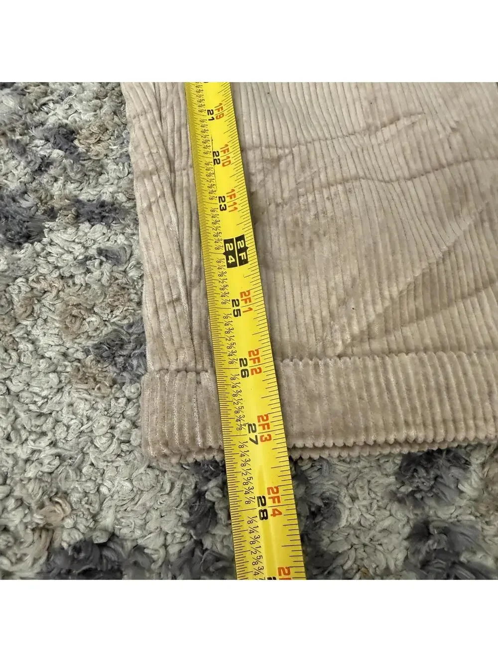 Vintage Essential Beige Wide Wale Corduroy Pants Womens 10P 28
